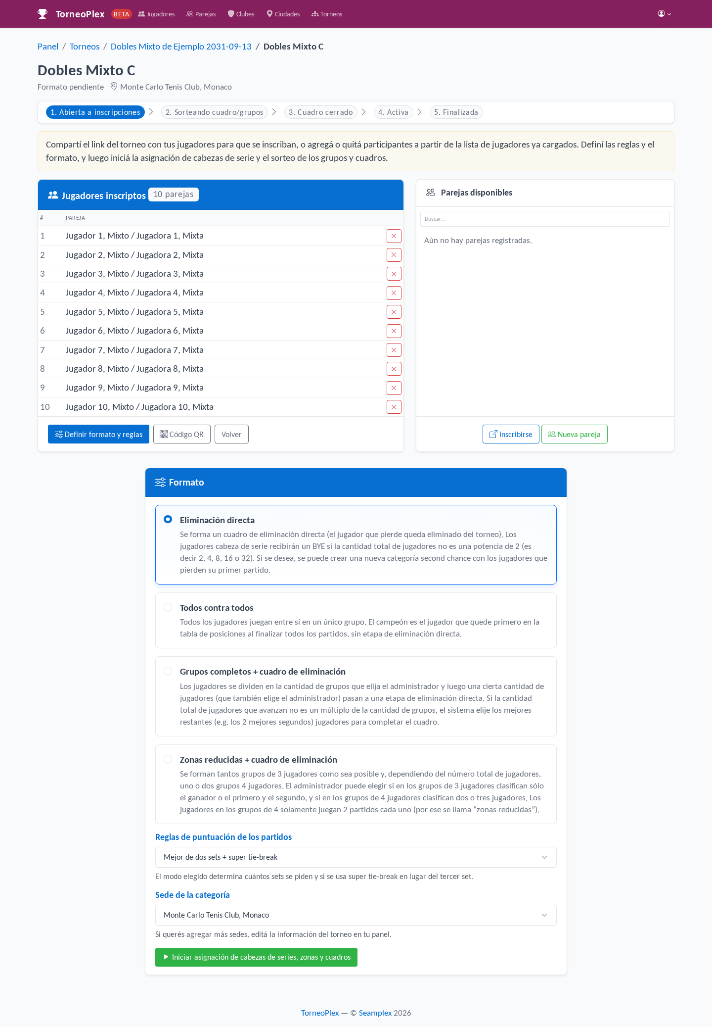Bloque de formato y reglas